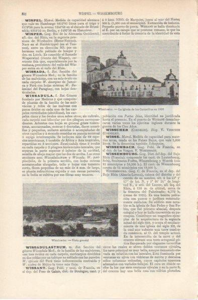 LAMINA ESPASA PV50922: Vista e iglesia de las Carmelitas en Wisniowiec, Polonia
