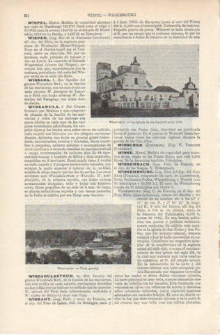 LAMINA ESPASA PV50922: Vista e iglesia de las Carmelitas en Wisniowiec, Polonia