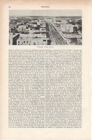 LAMINA ESPASA PV50916: Vista parcial de Winnipeg, Canada
