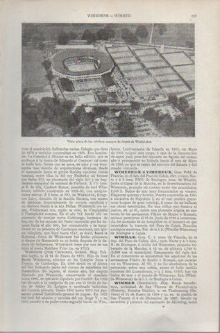 LAMINA ESPASA PV50910: Vista aerea de los campos de tenis de Wimbledon