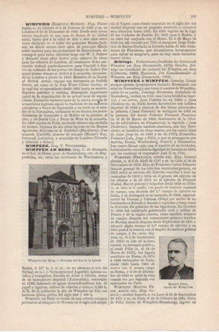 LAMINA ESPASA PV50911: Portada iglesia de Wimpfen am Berg, Alemania