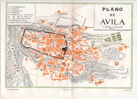 LAMINA ESPASA PV50942: Plano de Avila