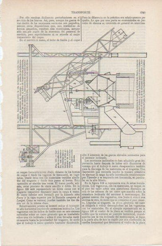 LAMINA ESPASA PV50854: Carga de un alto horno sistema construccion Brown