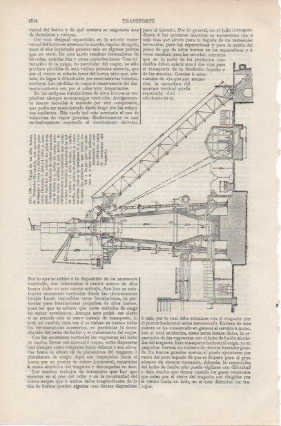 LAMINA ESPASA PV50853: Carga de un alto horno de Tummler Neumark