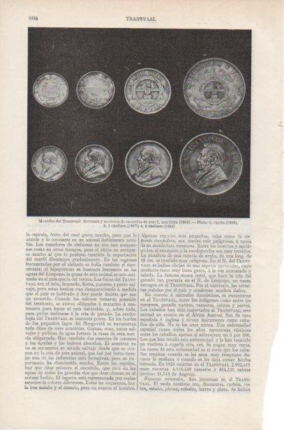 LAMINA ESPASA PV50863: Monedas de Transvall, Sudafrica