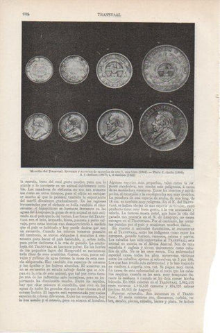 LAMINA ESPASA PV50863: Monedas de Transvall, Sudafrica