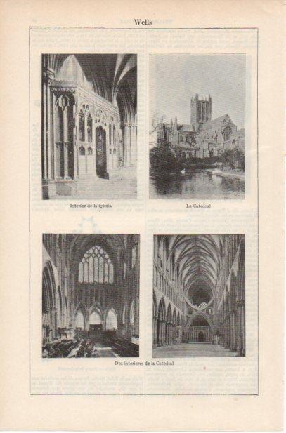 LAMINA ESPASA PV50888: Catedral de Wells, Inglaterra