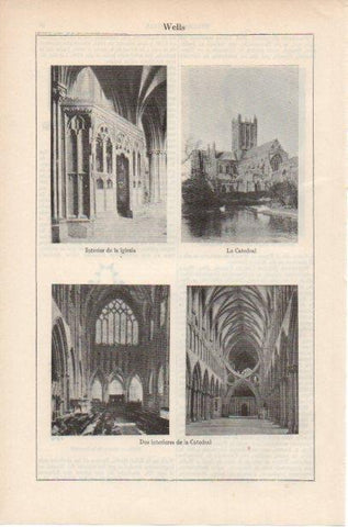 LAMINA ESPASA PV50888: Catedral de Wells, Inglaterra