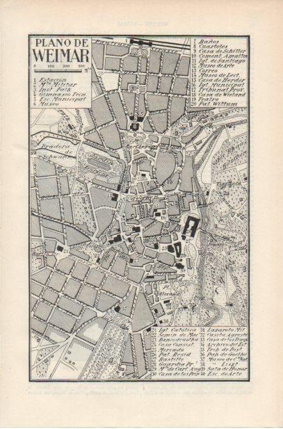 LAMINA ESPASA PV50878: Plano de Weimar, Alemania