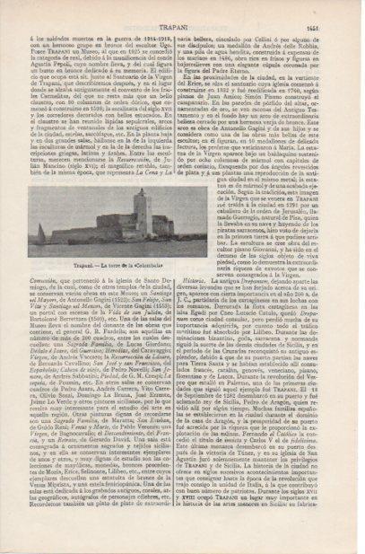 LAMINA ESPASA PV50870: Torre de la Colombaia en Trapani, Italia