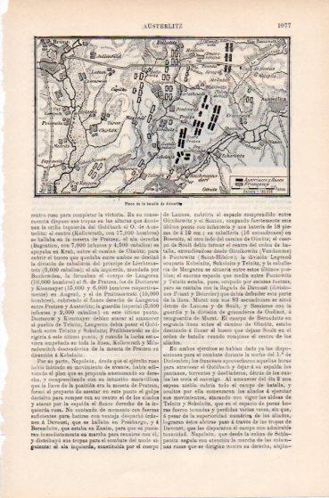 LAMINA ESPASA PV50528: Plano de la batalla de Austerlitz