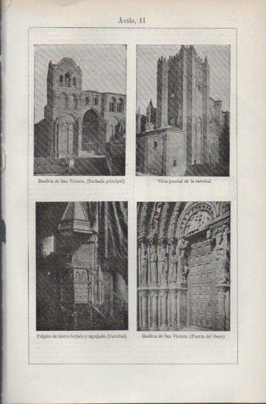 LAMINA ESPASA PV50567: Basilica de San Vicente y catedral de Avila