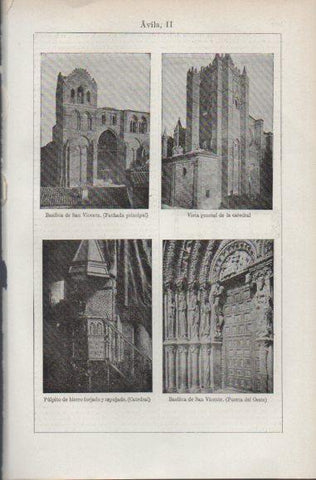 LAMINA ESPASA PV50567: Basilica de San Vicente y catedral de Avila
