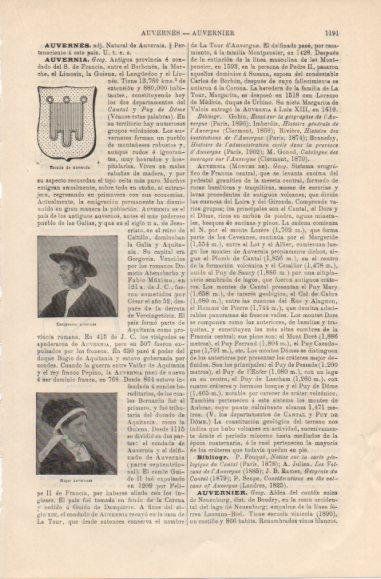LAMINA ESPASA PV50553: Campesino y mujer de Auvernia