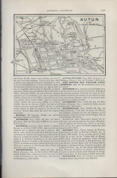 LAMINA ESPASA PV50551: Plano de Autun, Francia
