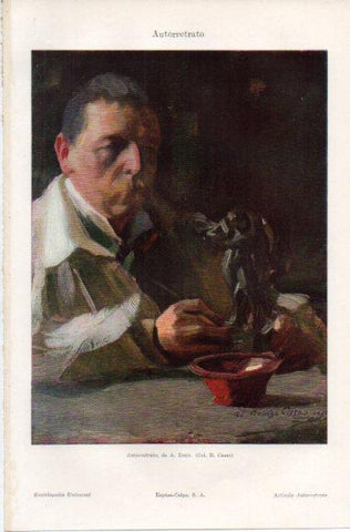 LAMINA ESPASA PV50550: Autorretrato de A. Zorn
