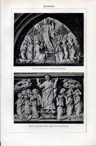 LAMINA ESPASA PV50470: Ascension por Lucca della Robbia y Obrador de los Robbia en Florencia