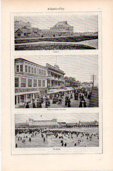LAMINA ESPASA PV50468: Casino, Paseo y playa de Atlantic City, Estados Unidos