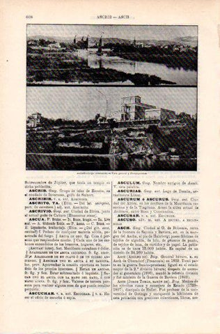 LAMINA ESPASA PV50449: Vista general y Pompetaneum en Aschaffenburgo, Alemania