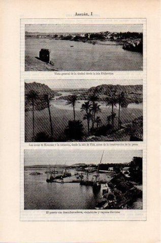 LAMINA ESPASA PV50479: Vistas de Asuan, Egipto