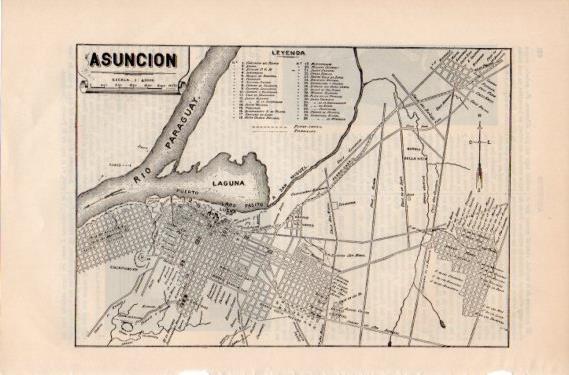 LAMINA ESPASA PV50503: Plano de Asuncion, Paraguay