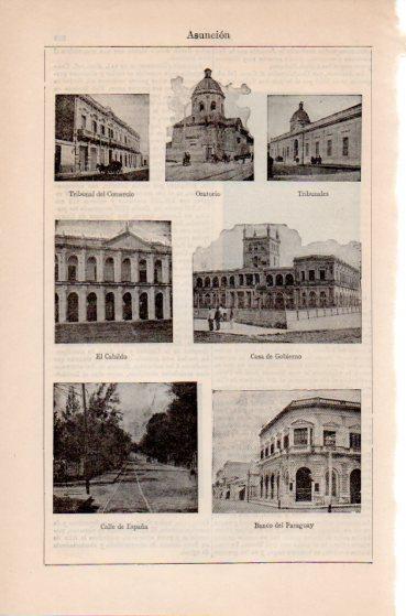 LAMINA ESPASA PV50484: Edificios en Asuncion, Paraguay