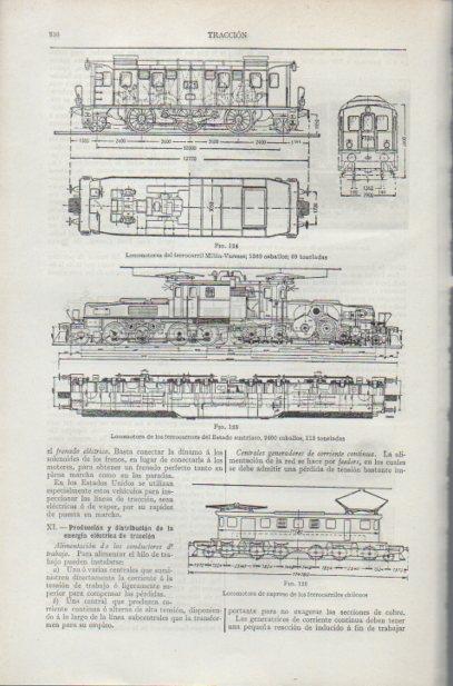LAMINA ESPASA PV50656: Locomotoras de Austria, Chile y ferrocarril Milan-Varesse