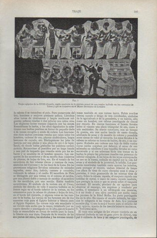 LAMINA ESPASA PV50699: Trajes de Egipto XVIII dinastia pintura mural