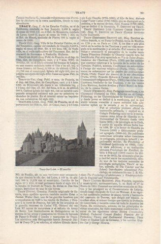 LAMINA ESPASA PV50677: Castillo de Tracy - Sur - Loire, Francia