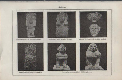 LAMINA ESPASA PV50587: Esculturas aztecas