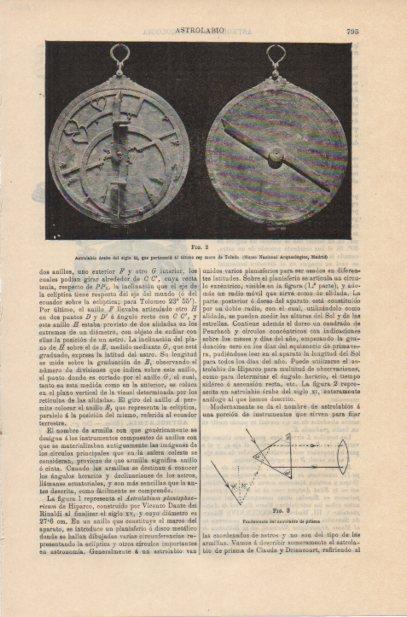 LAMINA ESPASA PV50633: Astrolabio arabe del siglo XI