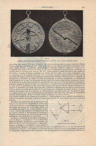 LAMINA ESPASA PV50633: Astrolabio arabe del siglo XI