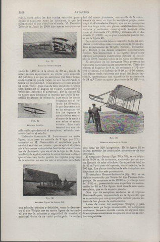 LAMINA ESPASA PV50627: Primeros aeroplanos de Wright