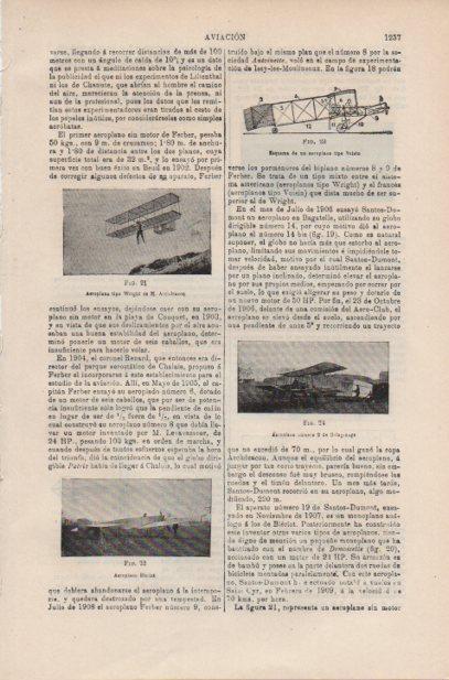 LAMINA ESPASA PV50626: Aeroplano Bleriot y Aeroplano numero 2 de Delagrange