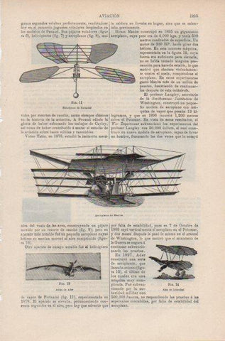 LAMINA ESPASA PV50625: Aeroplano de Maxim