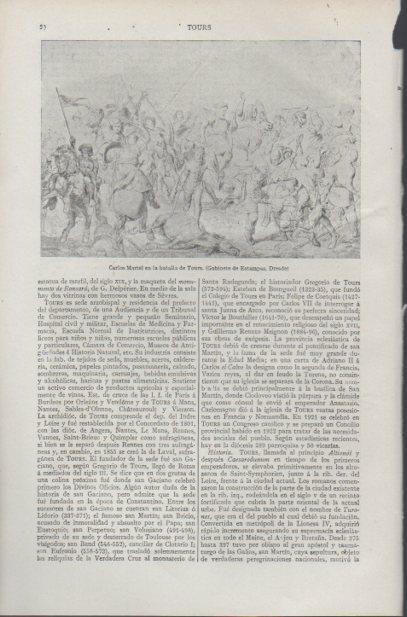 LAMINA ESPASA PV50611: Carlos Martel en la batalla de Tours