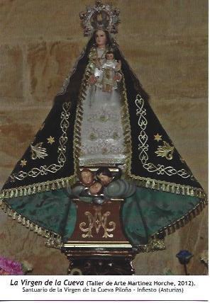 POSTAL A6942: La Virgen de la Cueva, Infiesto, Asturias