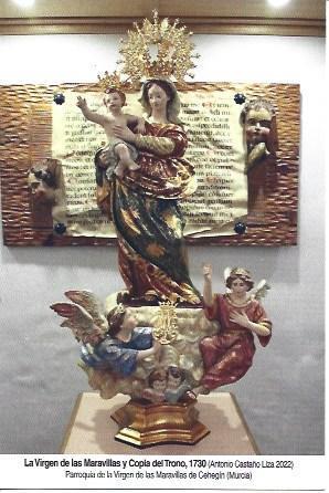 POSTAL A6984: La Virgen de las Maravillas y copia del trono. Cehegin, Murcia