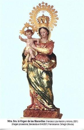 POSTAL A6985: Virgen de las Maravillas por Francisco Liza Alarcon.Cehegin, Murcia