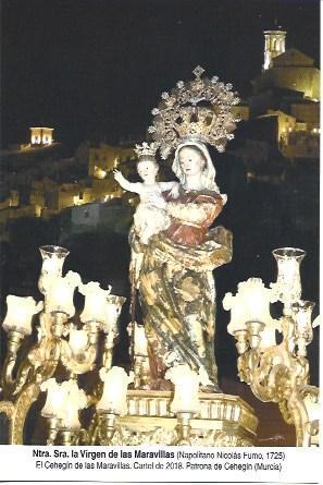 POSTAL A6986: Nuestra Señora de las Maravillas por Napolitano Furno. Cehegin, Murcia