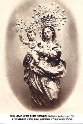 POSTAL A6998: Detalle de las joyas de la Virgen de las Maravillas. Cehegin, Murcia