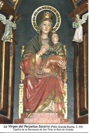 POSTAL A6972: La Virgen del Perpetuo Socorro. Oviedo