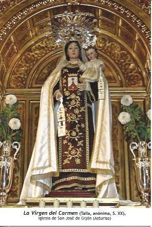 POSTAL A6944: La Virgen del Carmen. Gijon