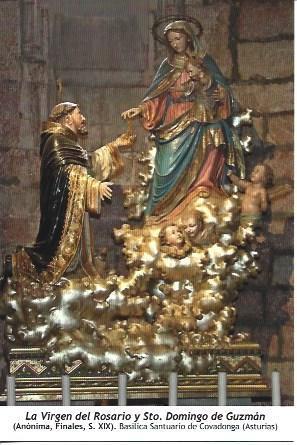 POSTAL A6945: La Virgen del Rosario y Santo Domingo. Covadonga, Asturias