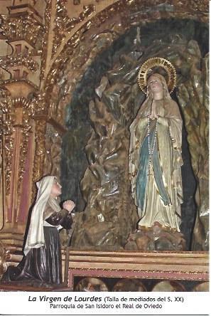 POSTAL A6956: La Virgen de Lourdes. Oviedo