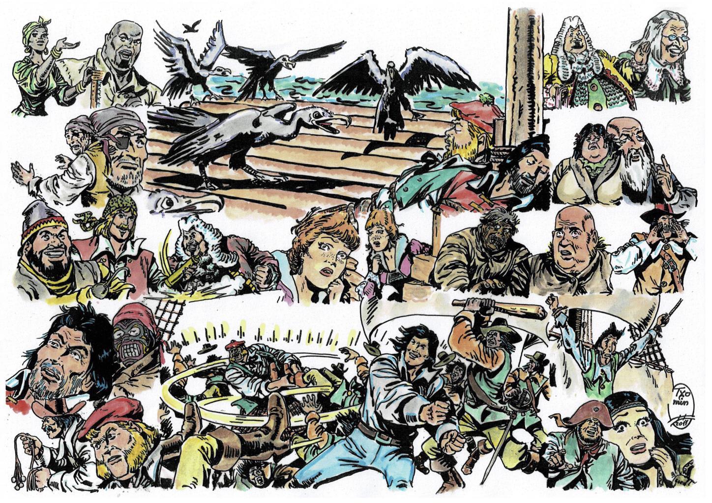 Poster DIN 4 numero 0303: El Corsario de Hierro de Ambros, modelo 04
