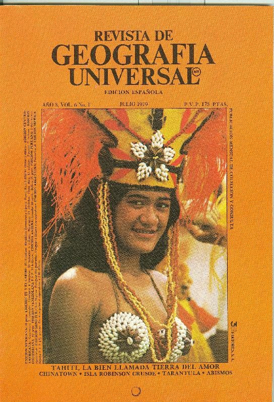 Revista de Geografia Universal volumen 6  numero 1.julio 1979: Tahiti