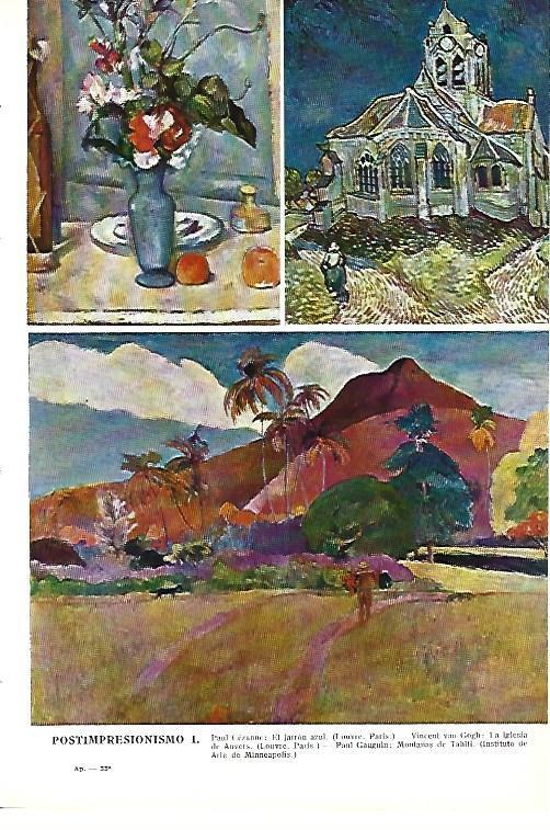 LAMINA ESPASA 40422: Obras de Cezanne, Van Gogh y Paul Gauguin