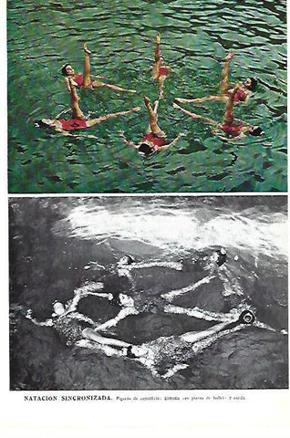 LAMINA ESPASA 40410: Natacion sincronizada