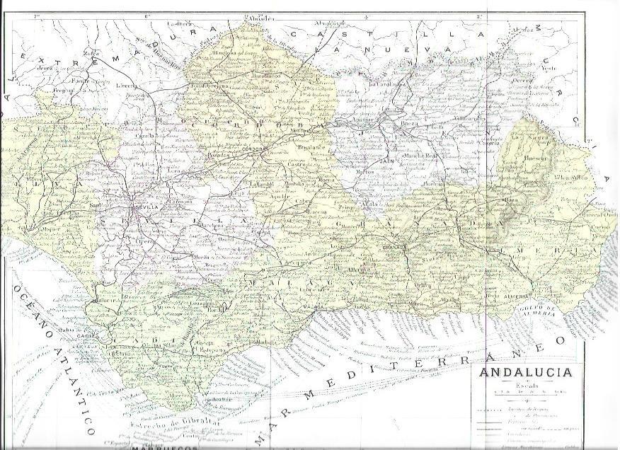 LAMINA ESPASA 40457: Mapa de Andalucia
